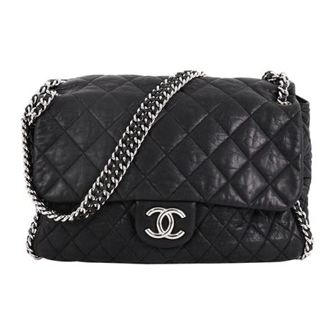 chanel chain around maxi size|chanel flap leather bag.